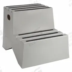 DPI Step Stool: 2 Steps, 1.6 ft Overall Ht, 500 lb Load Cap, Plastic, 1.6 ft Standing Ht (MPN ST217-07). Key specifications — Brand: DPI; Color: Gray.