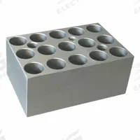 BENCHMARK SCIENTIFIC Dry Bath Block: Aluminum, 1 7/8 in Overall Wd, 2 3/4 in Overall Lg, 15 Wells (MPN BSH100-15). Key specifications — Product Type: Dry Bath Block; Material: Aluminum; Volume Capacity: 1.5 mL; Brand: BENCHMARK SCIENTIFIC.