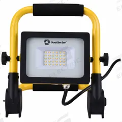 SOUTHWIRE Work Light: 1,500 lm Max Brightness, LED, 1, 1 Brightness Levels, 1 Lamp Heads, 120V AC (MPN CSW1X1). Key specifications — attr562627: Black/Yellow; attr562654: LED; attr562671: 120V AC; attr562613: SOUTHWIRE; attr873195: 1.