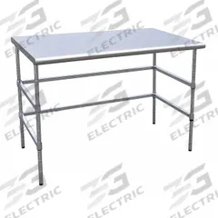 APPROVED VENDOR Work Table: Fixed Ht, Stainless Steel, 48 in x 30 in, 600 lb Overall Load Capacity (MPN 4UEL3). Key specifications — Brand: APPROVED VENDOR; Unit Type: Not Expandable or Modular.