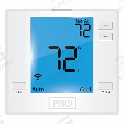 PRO1 IAQ Low Voltage WiFi Thermostat: Heat and Cool, White - Residential/Light Commercial Thermostats