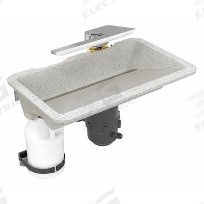 BRADLEY Bathroom Sink Kit: Antarctic, Evervo, 24 in Overall Lg, 14 1/2 in Overall Wd - Undermount Bathroom Sinks with Faucets
