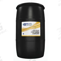 MILES LUBRICANTS Compressor Oil: 55 gal, Drum, 20 SAE Grade, 68 ISO Viscosity Grade, Food Grade (MPN MSF1551001). Key specifications — attr59744: 99; attr59746: 68; attr59736: Yes; attr59735: Drum; attr59738: Miles Advanced FG Comp Oil; attr59749: 20.