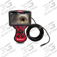 TRIPLETT Inspection Camera: 1920 x 1080, 16 1/2 ft Shaft Lg, 0.22 in Shaft Dia, 5.5 mm Camera Dia (MPN BR300). Key specifications — Brand: TRIPLETT; Camera Pixel Resolution: 1920 x 1080; Features: Freeze During Live Viewing; Includes: Hook; Includes Probe: Camera Probe Included; Display Portability: Fixed; Camera Probe: Included.