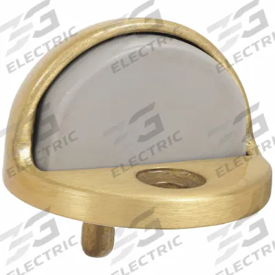 ROCKWOOD Dome Door Stop: Floor - Mounted, 1 13/16 in Wd, 1 1/8 in Overall Ht - Standard Door Stops