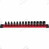 MILWAUKEE Impact Socket Set: 1/4 in Drive Size, Small Set (0-50 pieces) Set Size, 14 Pieces, 0 (MPN 49-66-7002). Key specifications — attr1204251: MILWAUKEE; attr1215453: 1/4 in; attr1215454: 4 mm to 15 mm; attr1224229: Friction.