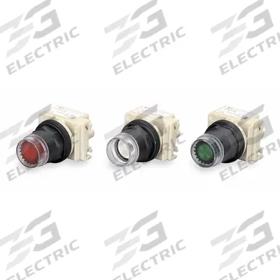 SCHNEIDER Flush Push Button: 30 mm Mounting Size, Non-Metallic - Illuminated Flush-Mount Push-Button Operators