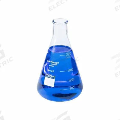 COLE-PARMER Erlenmeyer Flask: 2,000 mL, Colorless, Conical - Glass Erlenmeyer Flasks