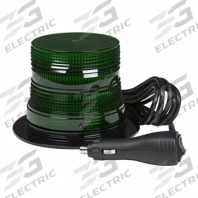 GROTE Flashing Beacon: Flashing Beacon, Green, 5 1/8 in Overall Wd, 3 13/16 in Overall Ht - Vehicle Flashing Beacons