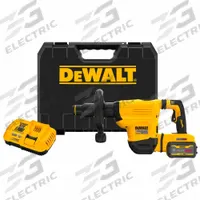 DEWALT Cordless Rotary Hammer Kit: D-Handle, 60V DC, SDS-Max, 3 in max, 9.0 Ah, 7.7 ft-lb, 2,900 bpm (MPN DCH832X1). Key specifications — attr113858: 60V DC; attr113796: DEWALT; attr113851: 0 in to 3 in; attr113808: 1,450 bpm to 2,900 bpm; attr113803: Yes; attr113838: Hammer Only; attr113809: Yes; attr113815: (1) Charger.