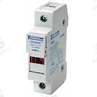 MERSEN Fuse Block: Finger-Safe, 1 Pole, DIN Rail Mounting, Pressure Plate Termination (MPN USM1I-DC24). Key specifications — Brand: MERSEN.