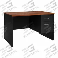 HIRSH Desk Pedestal: Melamine Laminate with Particleboard Core, Walnut, 1 Pedestals, 2 Drawers (MPN 20539). Key specifications — Desktop Material: Melamine Laminate with Particleboard Core; Includes Modesty Panel: Yes; Desktop Color: Walnut; Brand: HIRSH; Frame Color: Black; Frame Material: Steel; Product Type: Rectangular Office Desk.