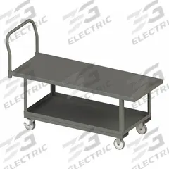 APPROVED VENDOR Platform Truck: 1,400 lb, 60 in L x 24 in W x 27 in H Deck, Solid, 12 ga Deck, Std (MPN WHPT24605PU95). Key specifications — Side Panel Type: No Side Panels; Brand: APPROVED VENDOR; Color: Gray; Caster/Wheel Configuration: (2) Rigid.