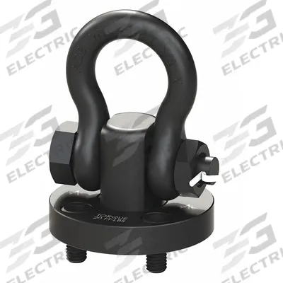ADB HOIST RINGS Hoist Ring: Shackle Included, Black Oxide-Coated Steel, 1/4"-20, Max. 2,000 lb - Removable-Shackle Pivot & Rotate Hoist Rings
