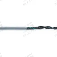 CHAINFLEX Control Cable: 14 AWG Conductor Size, 7 Conductors, PVC, Order by the Foot, Gray (MPN CF130US-25-07). Key specifications — Conductor Size: 14 AWG; Minimum Bend Radius Factor - Fixed: 5 x OD; Minimum Bend Radius Factor - Flexible: 7.5 x OD; Shielding: Unshielded; Brand: CHAINFLEX.