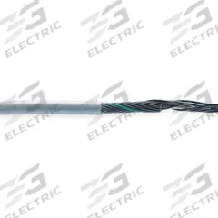 CHAINFLEX Control Cable: 14 AWG Conductor Size, 7 Conductors, PVC, Order by the Foot, Gray (MPN CF130US-25-07). Key specifications — Conductor Size: 14 AWG; Minimum Bend Radius Factor - Fixed: 5 x OD; Minimum Bend Radius Factor - Flexible: 7.5 x OD; Shielding: Unshielded; Brand: CHAINFLEX.
