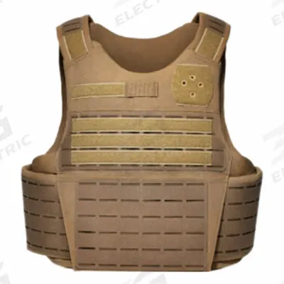 GH ARMOR SYSTEMS Body Armor Vest: Tan, Unisex, 500 Denier Cordura Nylon, Hard Plate - Tactical Plate Carriers with Cummerbund