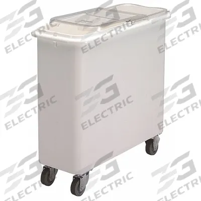 CAMBRO Ingredient Bin: 108 qt Capacity, White, 28 1/2 in Overall Ht - Bulk Ingredient Bins