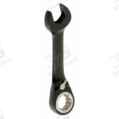 PROTO Combination Wrench: Alloy Steel, Black Chrome, 1/2 in Head Size, 4 1/4 in Overall Lg - SAE Spline Ratcheting Combination Wrenches