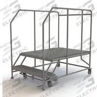 TRI-ARC Mobile Work Platform: 1.7 ft Platform Ht - Max, 36 in x 47 in, Steel, 800 lb Load Capacity (MPN WLWP123648SL). Key specifications — Mobility: Rolling; Brand: TRI-ARC; Color: Gray; Height Adjustability: Fixed Height; Includes Handrails: Handrails Included; Locking Mechanism: Foot-Activated Step Lock; Handrails: Includes Handrails.