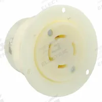 LEVITON Locking Receptacle: Non-NEMA, White, 120/208V AC, 30 A Current Rating, 4 Poles, 4 Wires (MPN 3435-C). Key specifications — Brand: LEVITON.