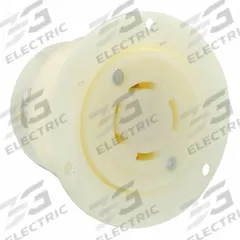 LEVITON Locking Receptacle: Non-NEMA, White, 120/208V AC, 30 A Current Rating, 4 Poles, 4 Wires (MPN 3435-C). Key specifications — Brand: LEVITON.