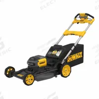 DEWALT Battery-Powered Lawn Mower Kit: Self-Propelled, 21 in Cutting Wd, Variable Speed Settings (MPN DCMWSP700Y2). Key specifications — Run Time: 85 min; Cutting Height Adjustment: Single-Point; Battery Platform: FLEXVOLT®; Deck Material: Steel; Brand: DEWALT; Speed Settings: Variable; Filter - Kit Contents: Battery Included; Power Source: Battery-Powered.