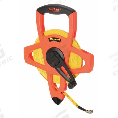 CRESCENT LUFKIN Long Tape Measure: Manual, FM060CME, Metric, 60 m, 1/8 in/1 cm - Open-Reel Long Tape Measures