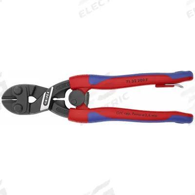 KNIPEX Bolt Cutters: Steel, For 1/4 in Max Dia Soft Steel - Miniature Bolt & Chain Cutters