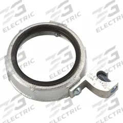 RACO Bushing: Iron, Zinc Plated, 4 in Trade Size, 3 27/32 in Overall Lg, Insulated (MPN 1296). Key specifications — Insulated: Yes; Brand: RACO.