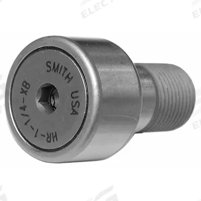 SMITH BEARING Cam Follower: 1/2 in Dia, Heavy, 1 Row, Open, Hex Socket, Flat - Heavy Stud Cam Followers