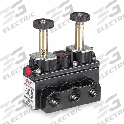 ARO Solenoid Air Control Valve: Alpha, Four-Way / Two-Position, 1/4 in Female NPT - ARO Alpha Series Solenoid-Operated Inline Air Control Valves