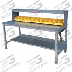 JAMCO Workbench with Riser: Fixed Ht, Steel, 72 in x 30 in, 3,000 lb Overall Load Capacity, Gray (MPN WC372GP). Key specifications — Brand: JAMCO.