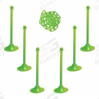 APPROVED VENDOR Barrier Post Kit: Safety Green Chain Color, 50 ft Chain Lg, 6 Posts (MPN 71014-6). Key specifications — attr981817: Green; attr981800: Safety Green.