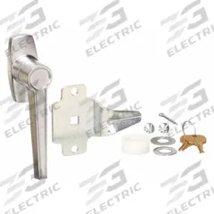 HOFFMAN Latch Kit: To Replace Handle to Enclosures, Steel (MPN AL3A). Key specifications — Finish: Chrome Plated; Brand: HOFFMAN; Accessory Type: Latch Kit; Application: To Replace Handle to Enclosures; Features: Ends of Latch Rods Have Rollers for Easier Door Closing; Material: Steel.