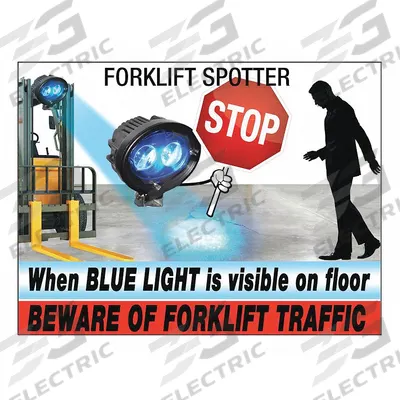 IDEAL WAREHOUSE INNOVATIONS, INC. Warning Safety Sign: 70-1095-1 - Lockout Tagout Equipment for Forklifts