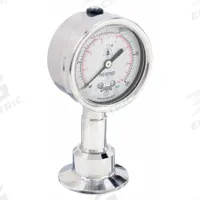 WINTERS Pressure Gauge: 0 psi to 100 psi, 2 1/2 in Dial, 1 1/2 in Tri-Clamp, Bottom, ±1.50% Accuracy (MPN PSQ15804). Key specifications — Brand: WINTERS; Case Material: 304 Stainless Steel; Lens Material: Polycarbonate; Pressure Gauge Type: Sanitary Pressure Gauge; Accuracy: ±1.50%; Includes Calibration Certificate: No; Series: PSQ; Vibration Resistance: Dust Resistant.