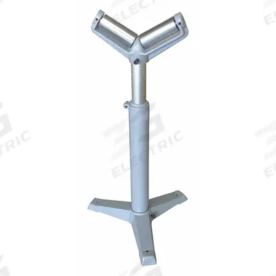 APPROVED VENDOR Material Support Stand: 12 3/4 in Overall Wd, 23 in Min. Ht, 38 1/8 in Max. Ht - V-Roller Material Support & Transfer Stands