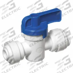 USA INDUSTRIALS Manual Two-Way Ball Valve: 1/4 in, Acetal, Straight, Push x Push, Std Port Ball Port (MPN ZUSA-VLV-72). Key specifications — Brand: USA INDUSTRIALS; Handle: Wedge.