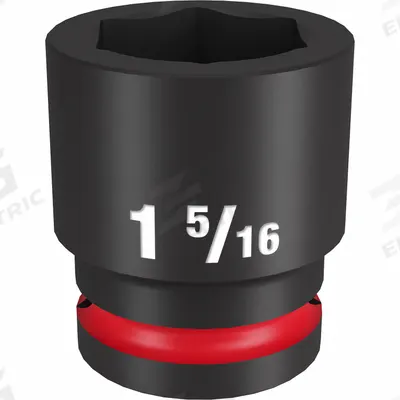 MILWAUKEE Standard Impact Socket: 3/4 in Drive Size, SAE, 1 5/16 in Socket Size, 6-Point - 3/4" Drive Impact Sockets