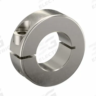 RULAND MANUFACTURING Shaft Collar: 1-Piece, Metric, Round, Clamp-On, 24 mm Bore Dia - Stainless Steel Shaft Collars