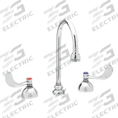 T&S BRASS Gooseneck Kitchen/Bathroom Faucet: Brass, Widespread, Deck, 3 Mounting Holes, Chrome, NPSM (MPN B-2866-04). Key specifications — Brand: T&S BRASS.