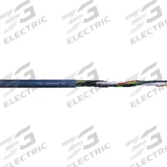 CHAINFLEX Control Cable: 14 AWG, 12 Conductors, Order by the Foot, TPR Jacket, 300 V (MPN CF9-25-12-1). Key specifications — Conductor Material: Copper; Conductor Configuration: Single; Minimum Bend Radius Factor - Fixed: 3 x OD; Minimum Bend Radius Factor - Flexible: 4 x OD; Includes Ground: Yes; Minimum Bend Radius Factor - E-Chain: 5 x OD; Resistance Properties: Notch Resistance; Standards: CE.
