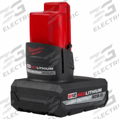 MILWAUKEE Battery Pack: M12, 5 Ah, Battery Included - Milwaukee Cordless Tool Batteries