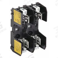 BUSSMANN Fuse Block: Open Block Design, 2 Pole, 250 V AC, Box Lug, Non-Indicating (MPN HM25060-2CR). Key specifications — attr233046: BUSSMANN.