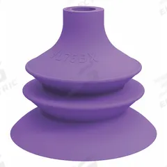 PIAB Vacuum Pad: Plain Pad without Adapter, 72 mm Pad Dia, Thermoplastic Elastomer, Purple, 60A (MPN VL75BX). Key specifications — attr1019194: VL75BX; attr1019196: PIAB; attr1019197: 60A.