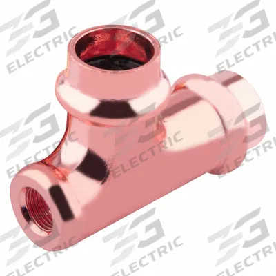 APPROVED VENDOR Crimp Tee Fitting: Tee, 3/4 in CTS x 1/8 in Pipe x 3/4 in CTS size - Plumbing Copper & Bronze Press Tube Fittings