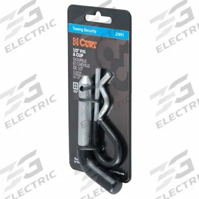 CURT Trailer Hitch Pin: 1 1/4 in Compatible Hitch Size, 1/2 in Pin Dia, I/II - Pin & Clips