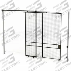 HUSKY RACK & WIRE Tunnel Slide Door: 10 ft H x 8 ft W x 1 3/4 in D, Black, Powder-Coated (MPN V590810). Key specifications — attr1283297: Powder-Coated; attr1283316: Steel; attr1283313: Yes; attr1283333: HUSKY RACK & WIRE.