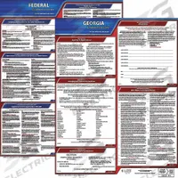 JJ KELLER Labor Law Poster: GA, English, Plastic, 20 in x 24 in, Federal and State Labor Law (MPN 100-GA-1). Key specifications — State/Province: GA; Language: English.